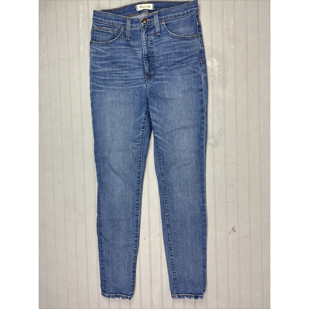 Madewell Size 27 Womens Jeans 11" High Rise Skinny Stretch Med Wash